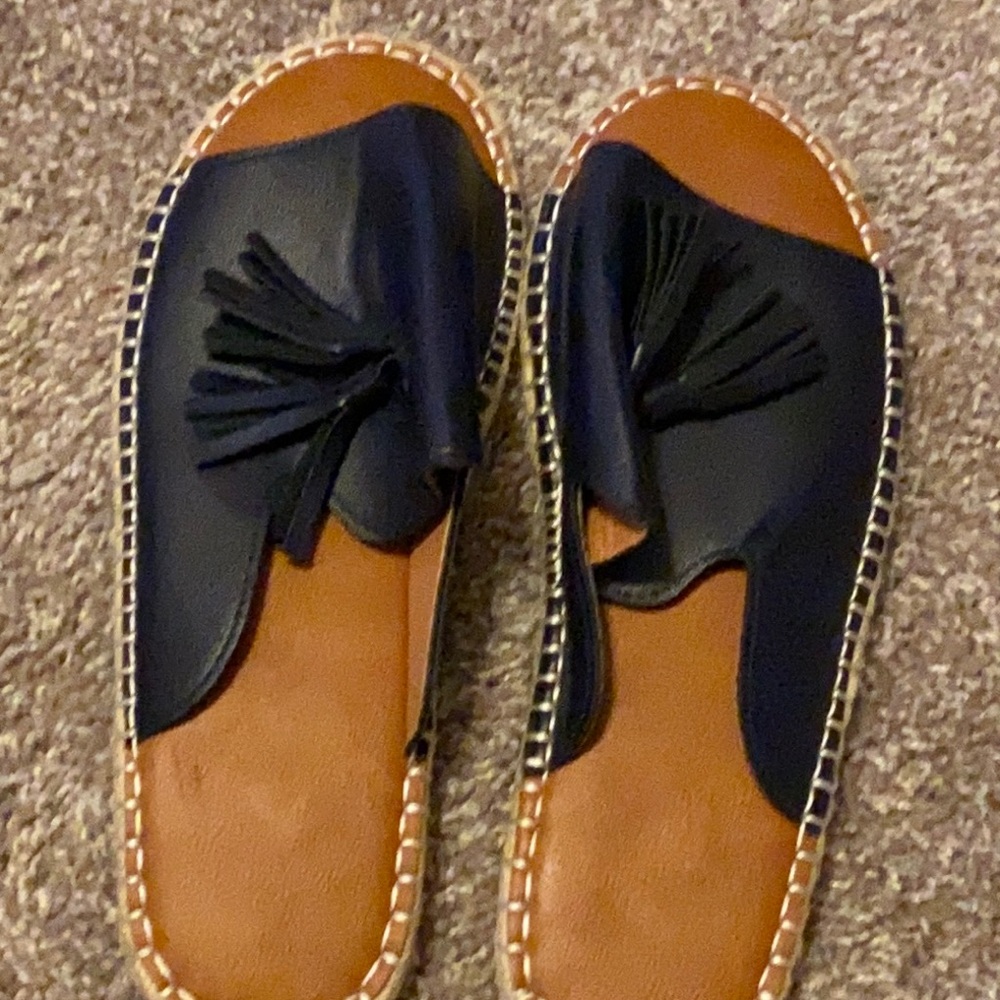 Navy blue summer sandals